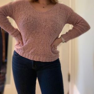 Adorable Pink Knit Sweater